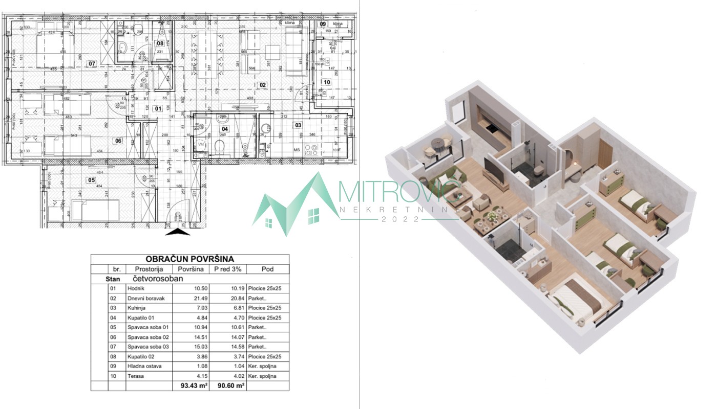 Telep - Četvorosoban stan 93 m² (ID:1004692) 