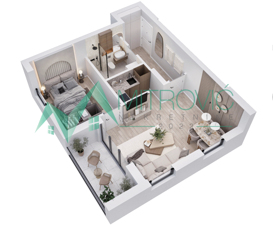 1004812 VRDNIK – STAN 46 m², SMART HOME SISTEM, NOVI STANDARD STANOVANJA 