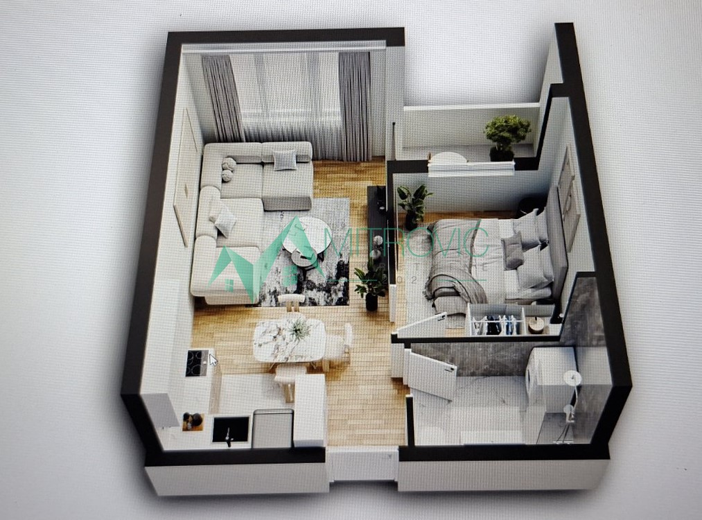 Dvosoban stan 36 m² – Telep, Novi Sad 